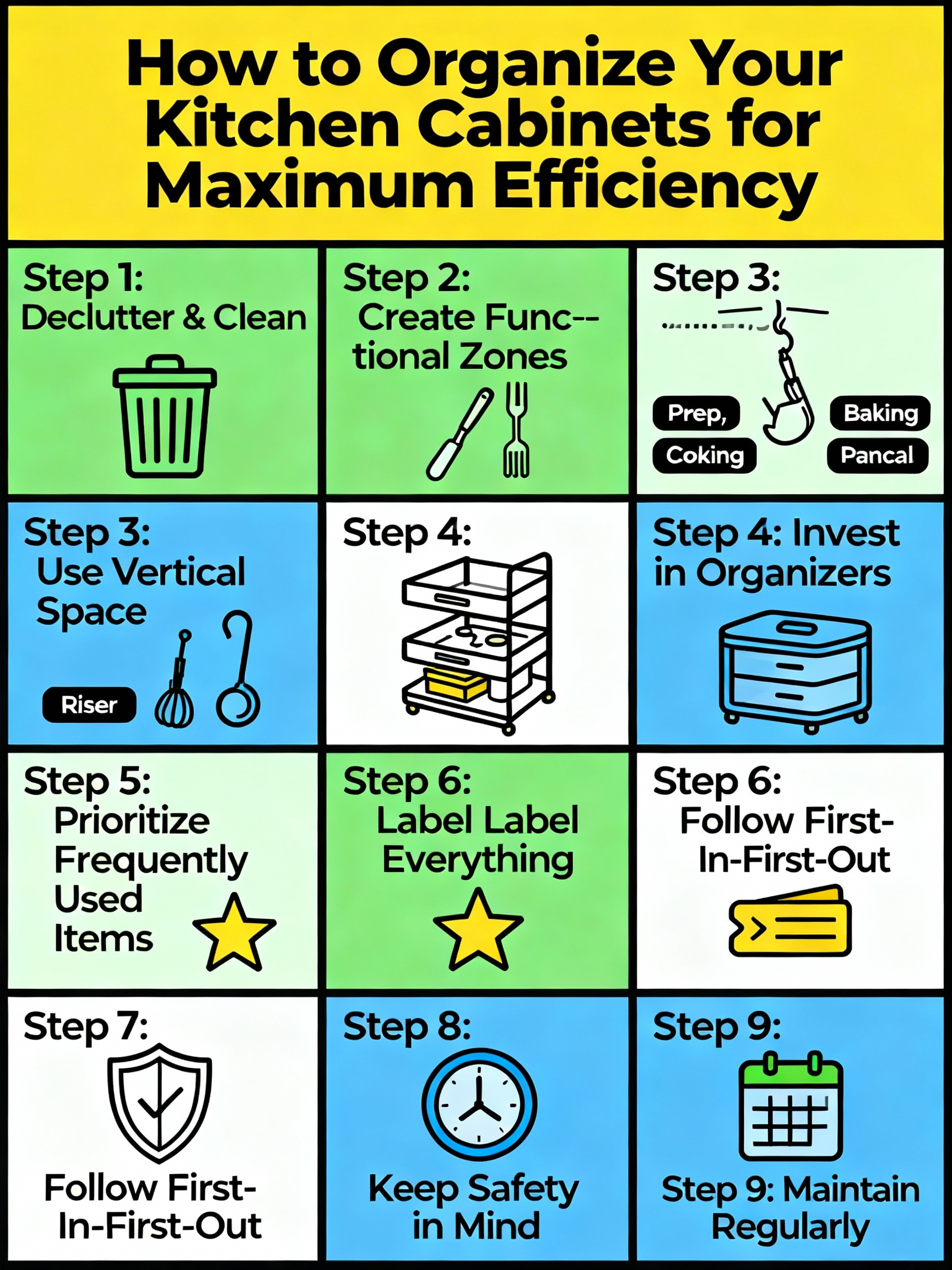 How to Organize Your Kitchen Cabinets for Maximum Efficiency