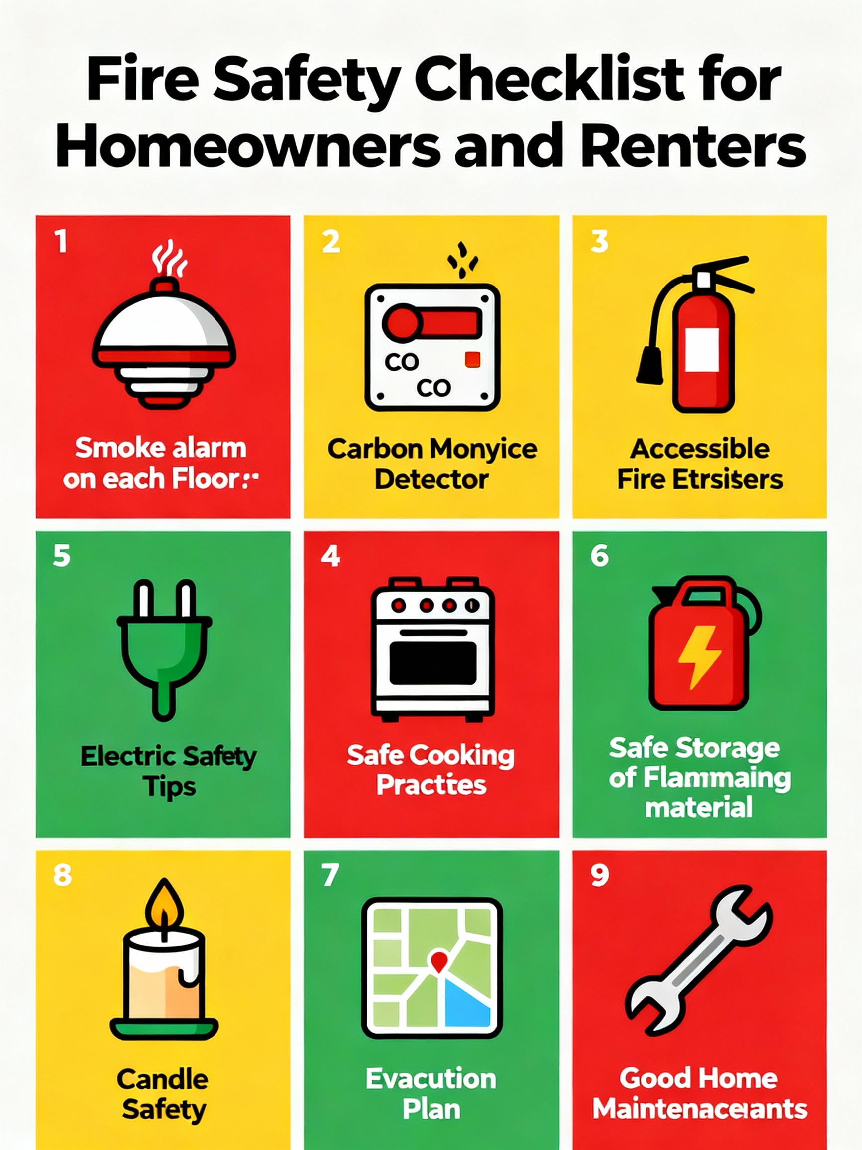 House Post Fire Checklist.pdf Fire Safety Checklist for Homeowners and Renters